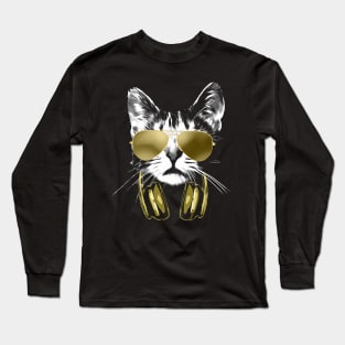 Dj Cat Bling Long Sleeve T-Shirt